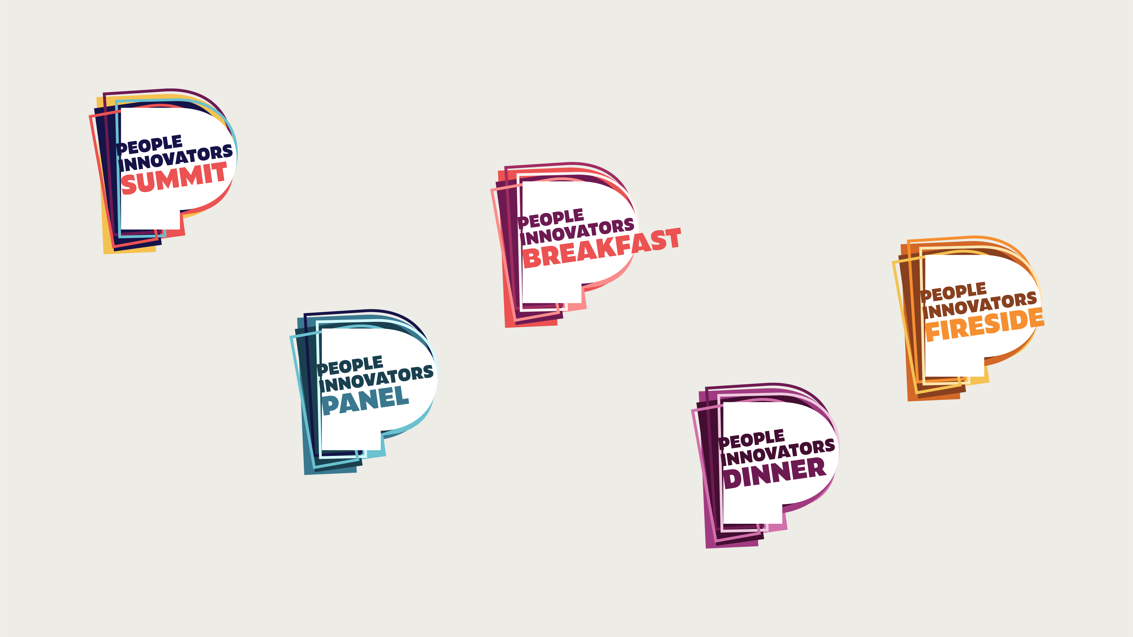 People Innovators events: alternative logos