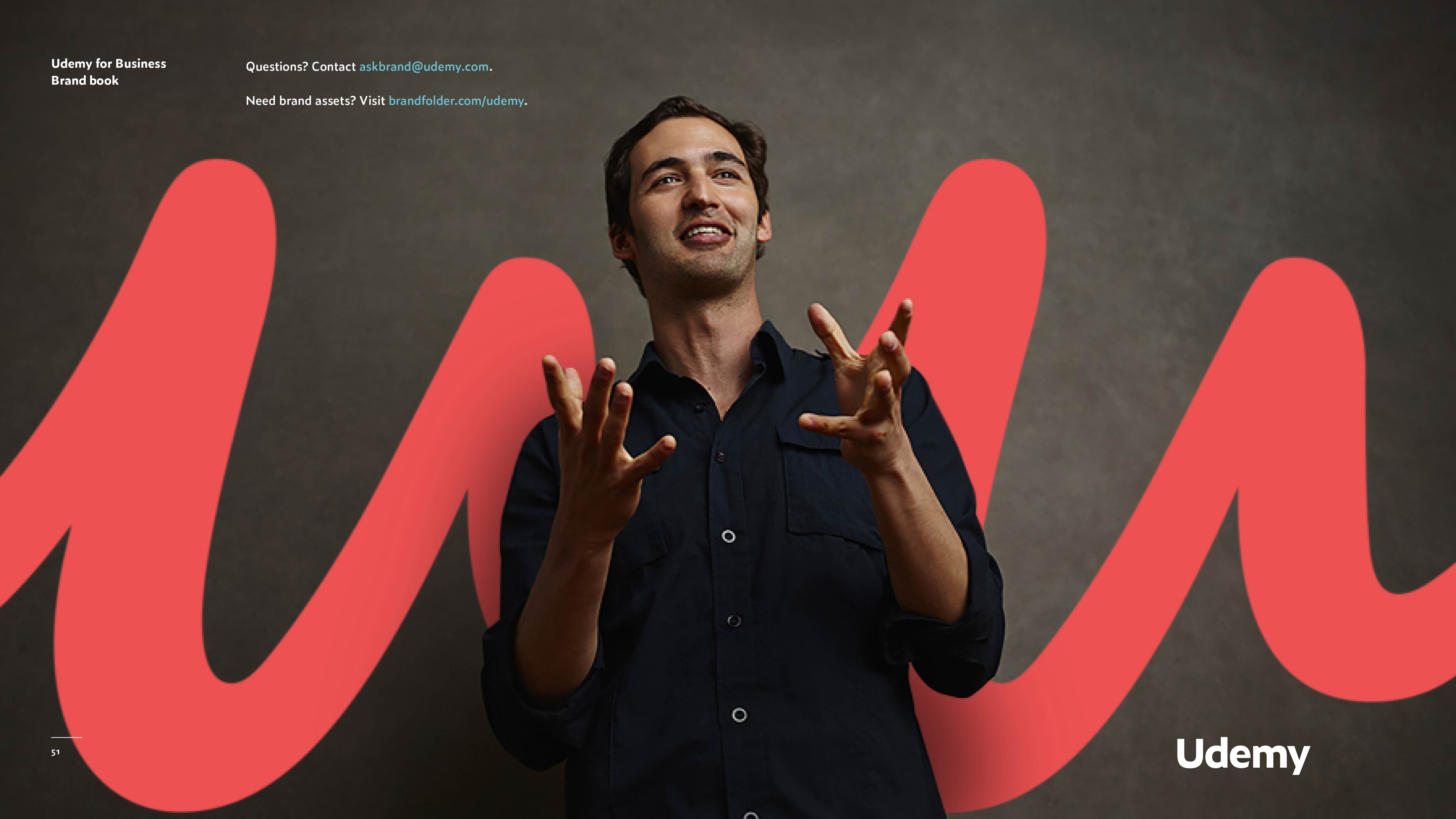 Udemy for Business Brand Book - Screenshot of the back cover.